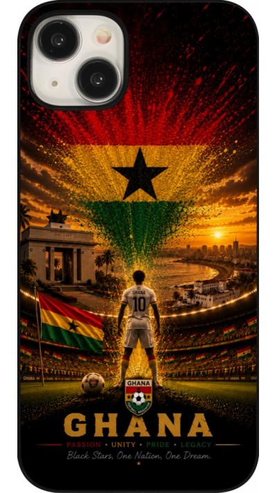 Coque iPhone 15 Plus - Football Ghana splash 2026