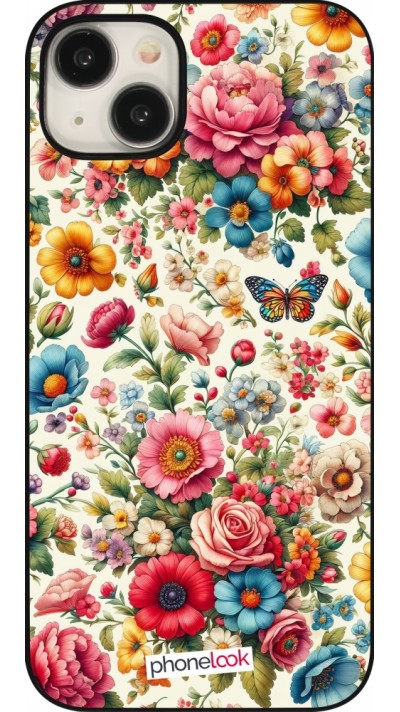 Coque iPhone 15 Plus - Spring 25 printemps fleuri