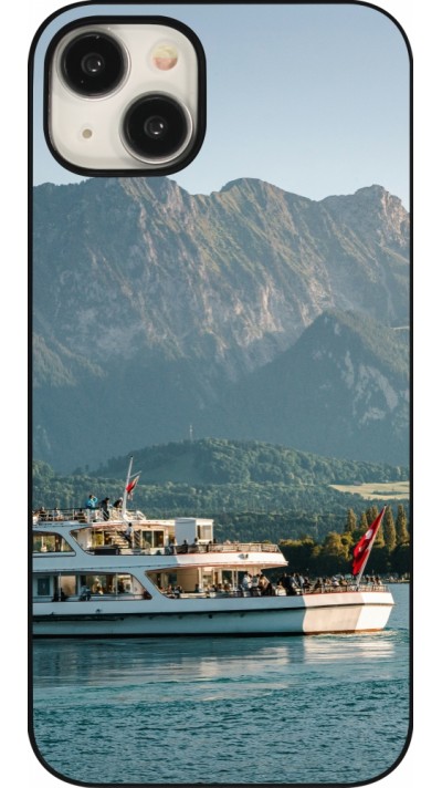 Coque iPhone 15 Plus - Fête Nationale Suisse Bateau Leman