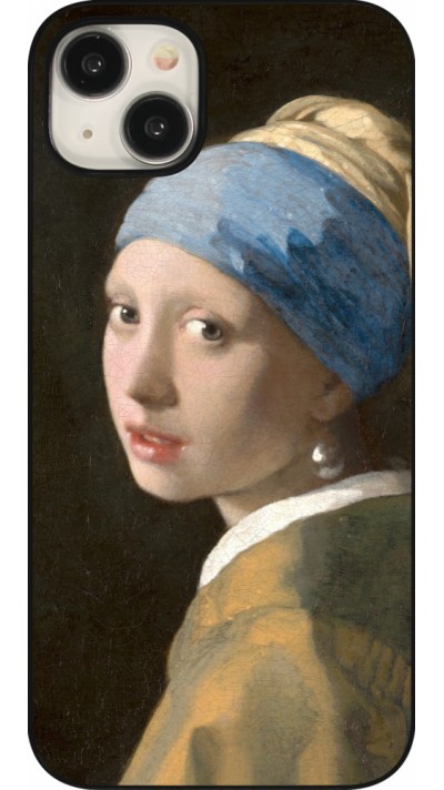 Coque iPhone 15 Plus - Tableau art - La Jeune fille à la perle - Johannes Vermeer