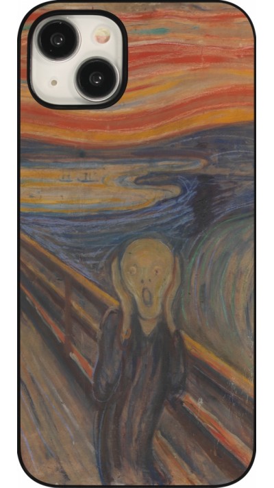 Coque iPhone 15 Plus - Tableau art - Le Cri - Edvard Munch