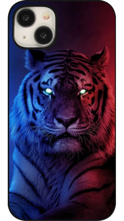 iPhone 15 Plus Case Hülle - Tiger Blue Red