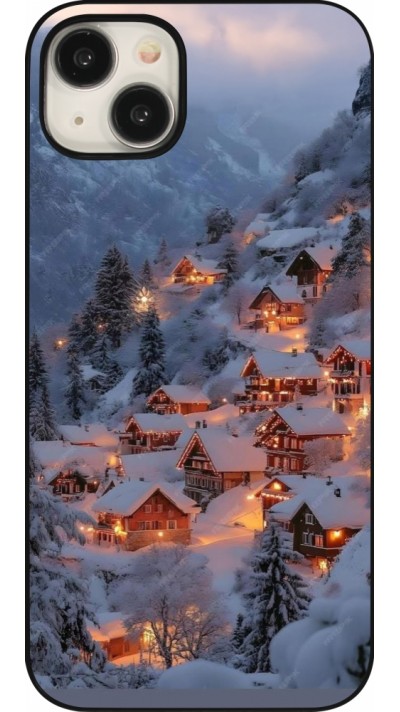 Coque iPhone 15 Plus - Winter 25 Winter snowy village