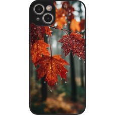 Coque iPhone 15 Plus - Silicone rigide noir Autumn 25 Rain
