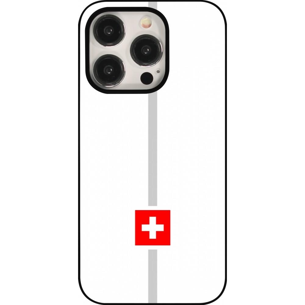 Coque iPhone 15 Pro - Canton CH blanc