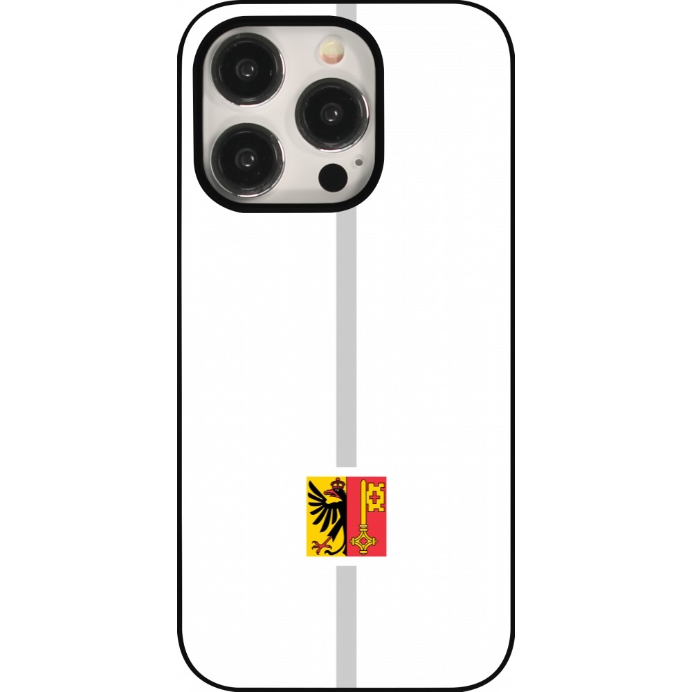 Coque iPhone 15 Pro - Canton GE blanc
