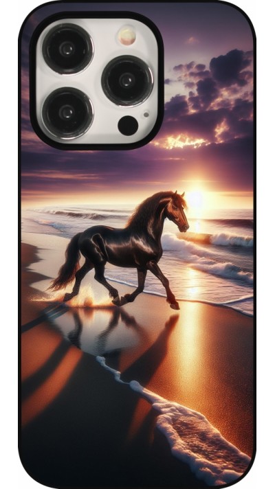 Coque iPhone 15 Pro - Cheval majestueux plage