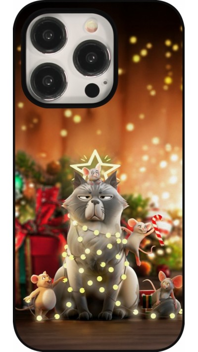 iPhone 15 Pro Case Hülle - Christmas 25 Xmas Cat