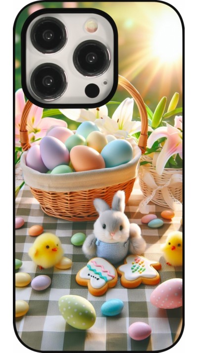 Coque iPhone 15 Pro - Easter 2025 Panier Pâques