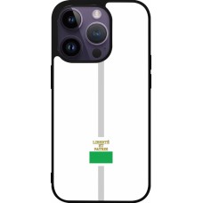 Coque iPhone 15 Pro - Silicone rigide noir Canton VD blanc