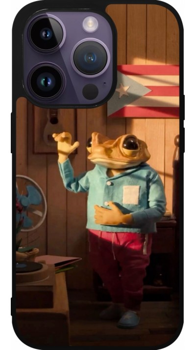 iPhone 15 Pro Case Hülle - Silikon schwarz Dancing frog DTMF