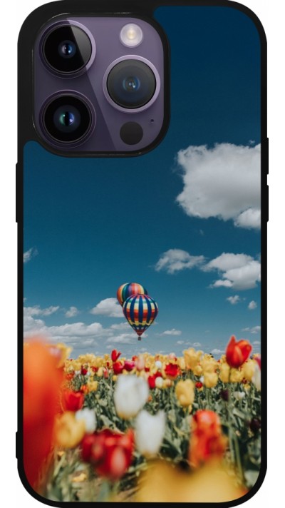 iPhone 15 Pro Case Hülle - Silikon schwarz Hot air balloon Spring 2026
