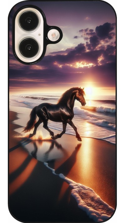 Coque iPhone 16 - Cheval majestueux plage