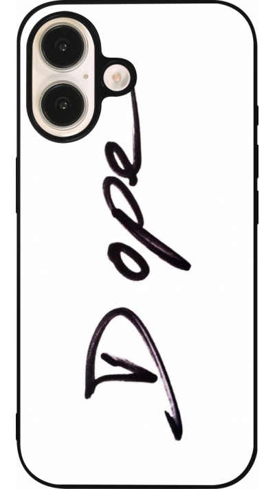 Coque iPhone 16 - Silicone rigide noir Dope