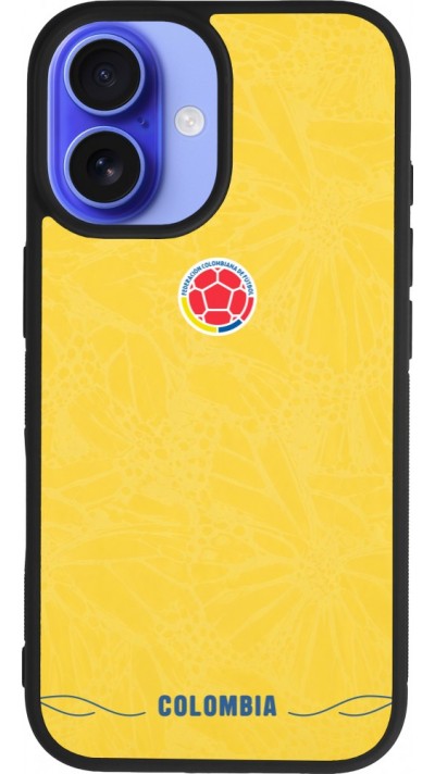 iPhone 16 Case Hülle - Silikon schwarz Kolumbien 2026 personalisierbares Fussballtrikot