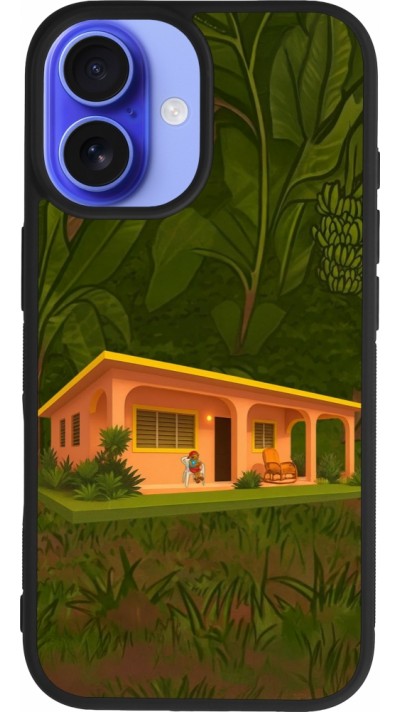 iPhone 16 Case Hülle - Silikon schwarz Benitos house DTMF