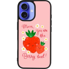 iPhone 16 Case Hülle - Silikon schwarz Mom 2026 Berry best
