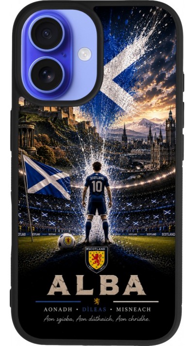 iPhone 16 Case Hülle - Silikon schwarz Fussball Schottland splash 2026