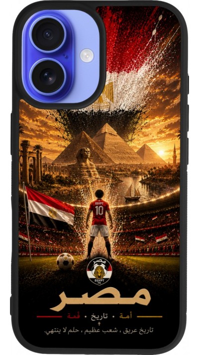 iPhone 16 Case Hülle - Silikon schwarz Fussball Ägypten splash 2026