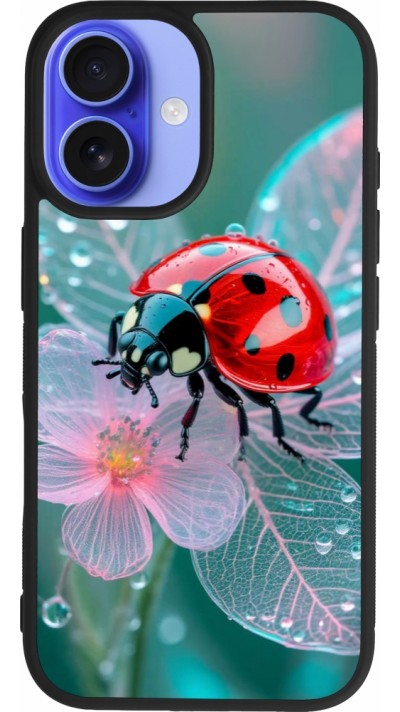 iPhone 16 Case Hülle - Silikon schwarz Ladybird in bloom Spring 2026