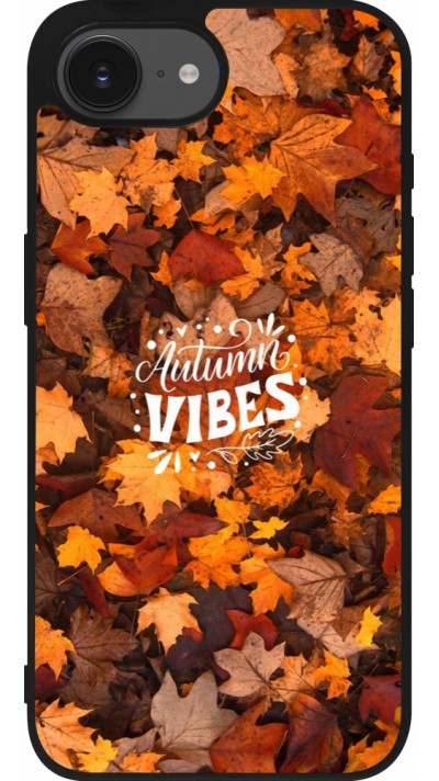 Coque iPhone 16e - Silicone rigide noir Autumn 25 Autumn vibes