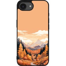 Coque iPhone 16e - Silicone rigide noir Autumn 25 Mountains