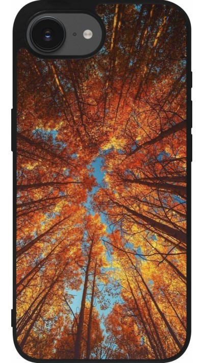 Coque iPhone 16e - Silicone rigide noir Autumn 25 Trees
