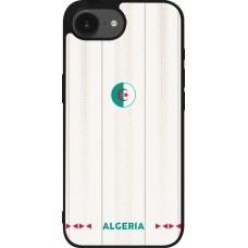 Coque iPhone 17e / 16e - Silicone rigide noir Maillot de football Algérie 2026 personnalisable