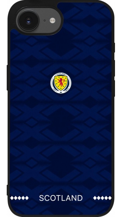 Coque iPhone 17e / 16e - Silicone rigide noir Maillot de football Ecosse 2026 personnalisable