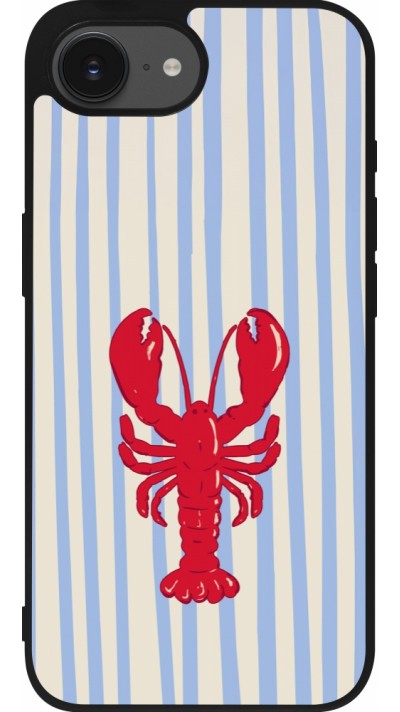 Coque iPhone 17e / 16e - Silicone rigide noir Red lobster 2026