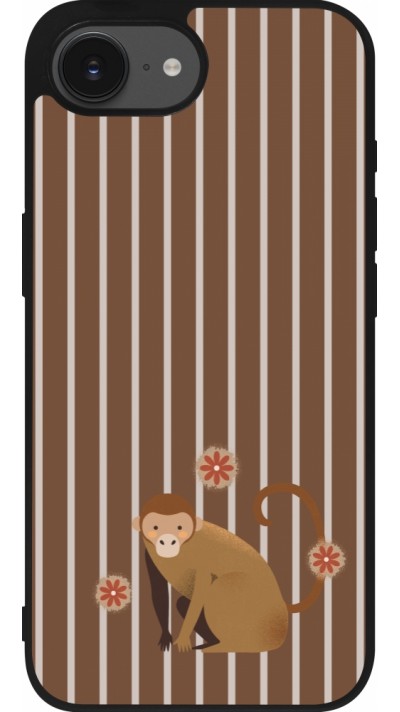 iPhone 16e Case Hülle - Silikon schwarz Monkey with stripes iPhone 16e Case Hülle - Silikon schwarz Monkey with stripes