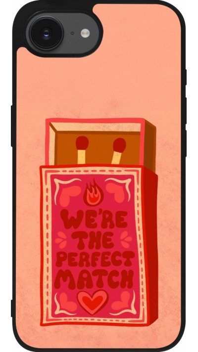 Coque iPhone 16e - Silicone rigide noir Saint Valentines Day 26 Perfect Match