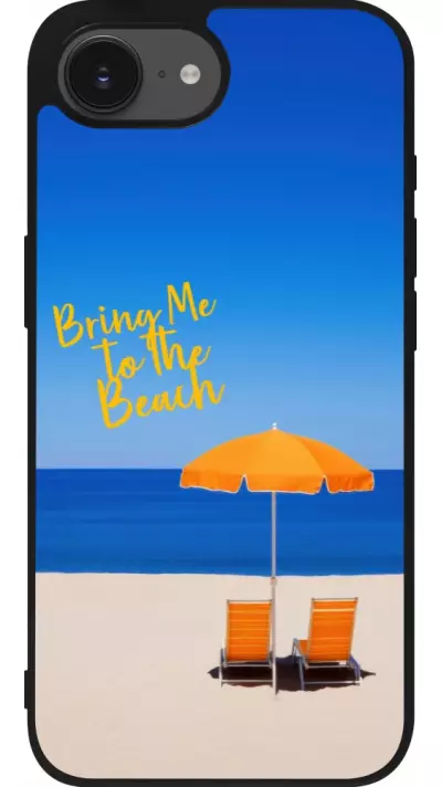 Coque iPhone 16e - Silicone rigide noir Summer 2025 Bring me to the beach