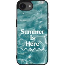 Coque iPhone 17e / 16e - Silicone rigide noir Summer 2025 Summer is here