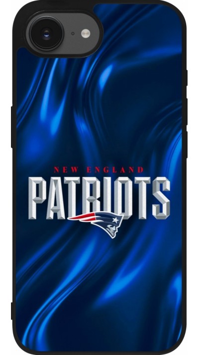 Coque iPhone 16e - Silicone rigide noir Super Bowl 26 Patriots 2