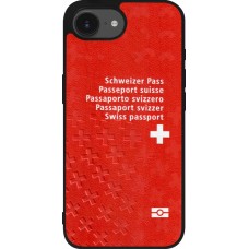 Coque iPhone 17e / 16e - Silicone rigide noir Swiss Passport
