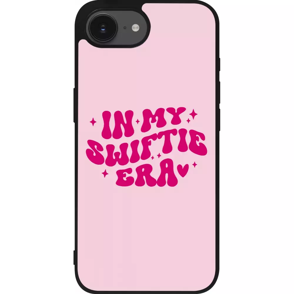 Coque iPhone 16e - Silicone rigide noir Taylor Swift In My Swiftie Era - Pink