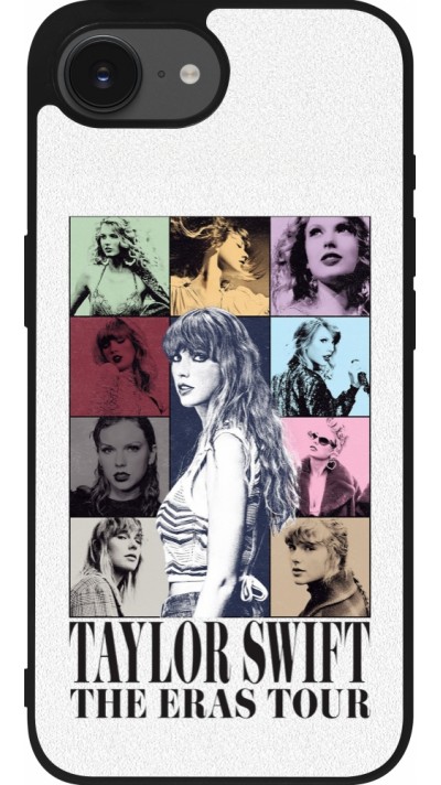 Coque iPhone 16e - Silicone rigide noir Taylor Swift The Eras Tour