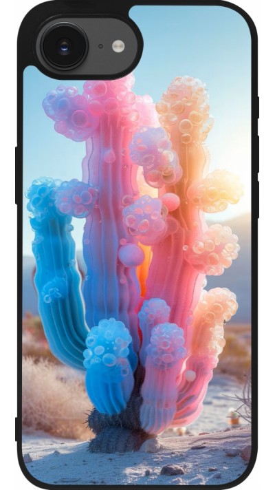 Coque iPhone 16e - Silicone rigide noir Artificial vegetation 2025