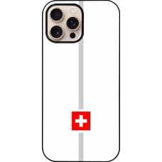Coque iPhone 16 Pro Max - Canton CH blanc