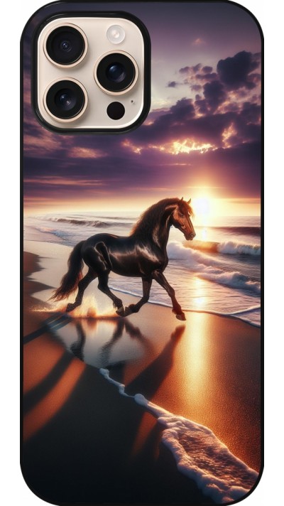 Coque iPhone 16 Pro Max - Cheval majestueux plage