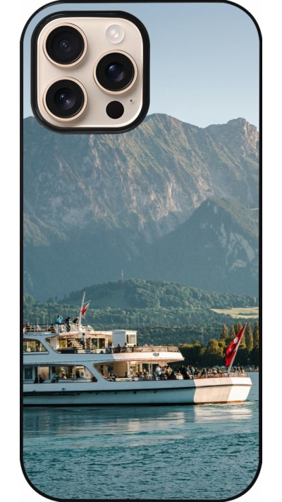 Coque iPhone 16 Pro Max - Fête Nationale Suisse Bateau Leman