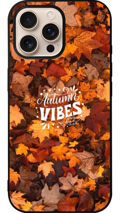 Coque iPhone 16 Pro Max - Silicone rigide noir Autumn 25 Autumn vibes