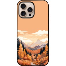 Coque iPhone 16 Pro Max - Silicone rigide noir Autumn 25 Mountains