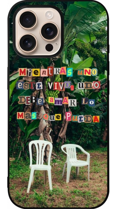 Coque iPhone 16 Pro Max - Silicone rigide noir Chairs DTMF