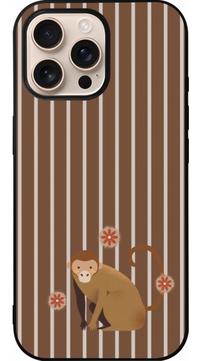 iPhone 16 Pro Max Case Hülle - Silikon schwarz Monkey with stripes iPhone 16 Pro Max Case Hülle - Silikon schwarz Monkey with stripes