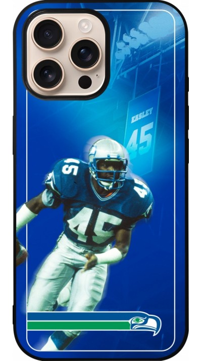 Coque iPhone 16 Pro Max - Silicone rigide noir Super Bowl 26 Seattle 1