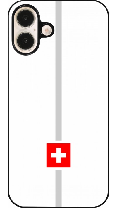 Coque iPhone 16 Plus - Canton CH blanc