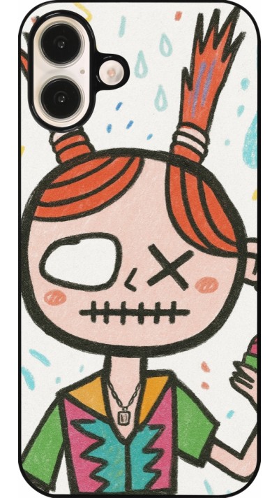 Coque iPhone 16 Plus - Little Girl Sketch