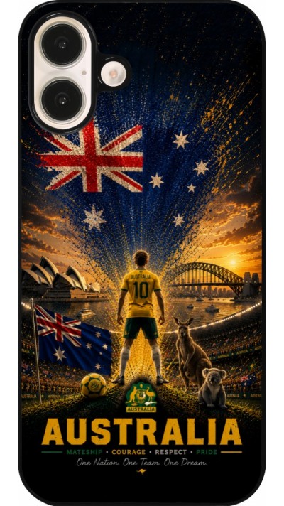 iPhone 16 Plus Case Hülle - Fussball Australien splash 2026